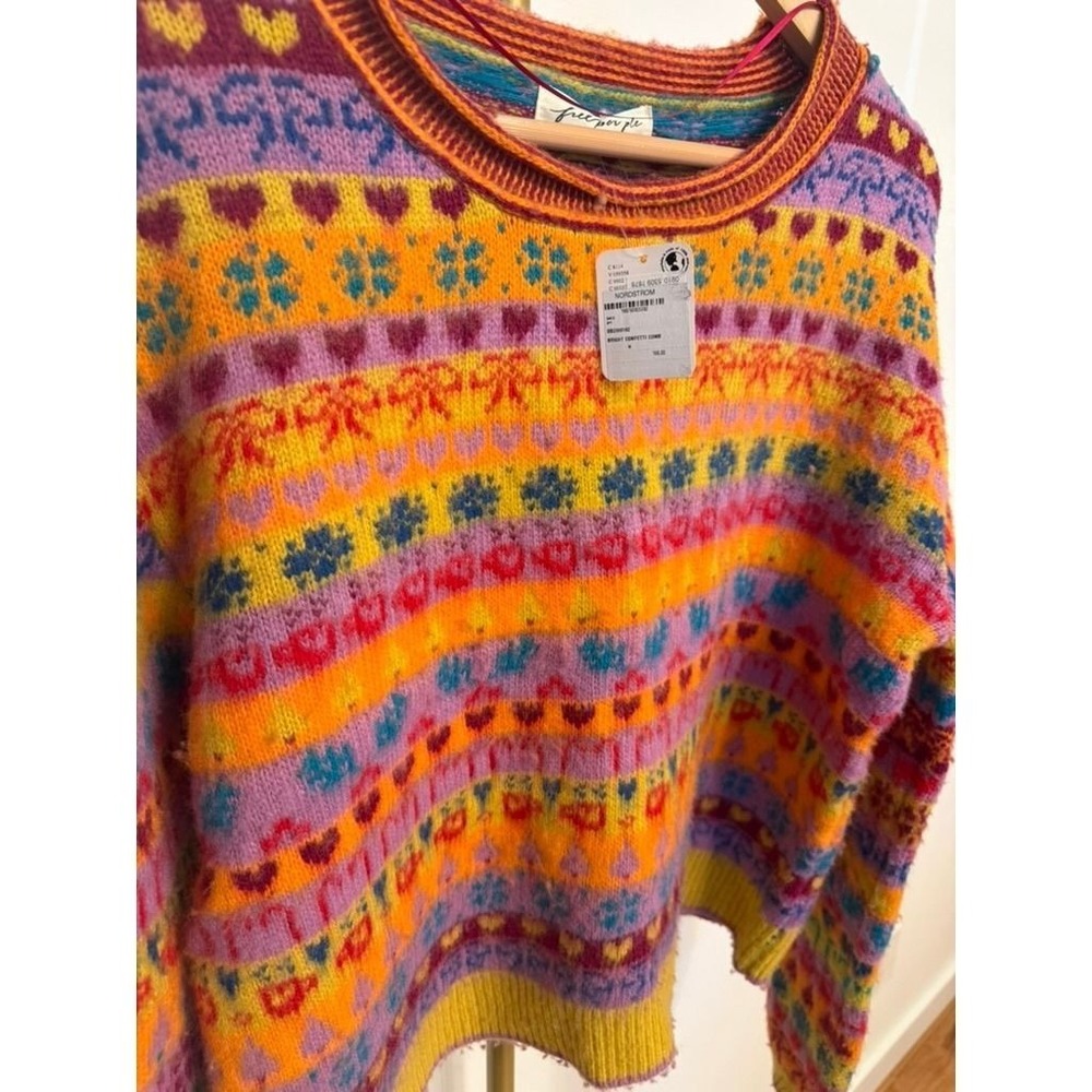 Free People, Favorite Things Sweater, Bright Confetti Combo, M, NWT, $168.00 - Picture 4 of 6